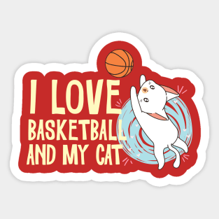 Basketball fan cat Sticker